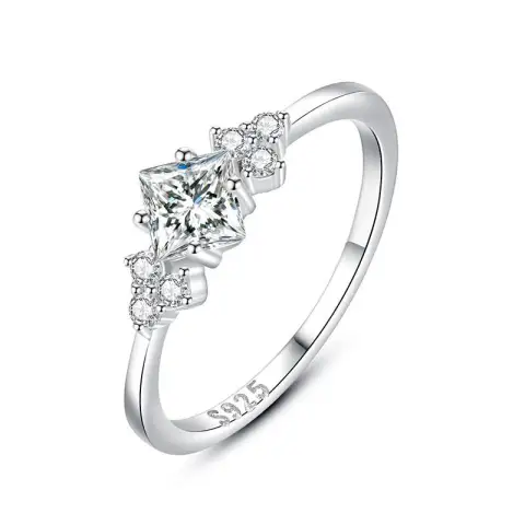 S925 Silver Ring Female Japanese and Korean Simple Light