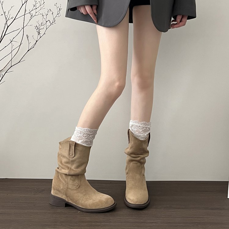 Faux Suede Slouch Boots, picture 3 of 5