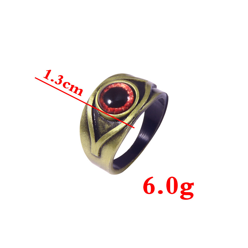 Title 5, Bruin rode ogen ring Vintage Crimson