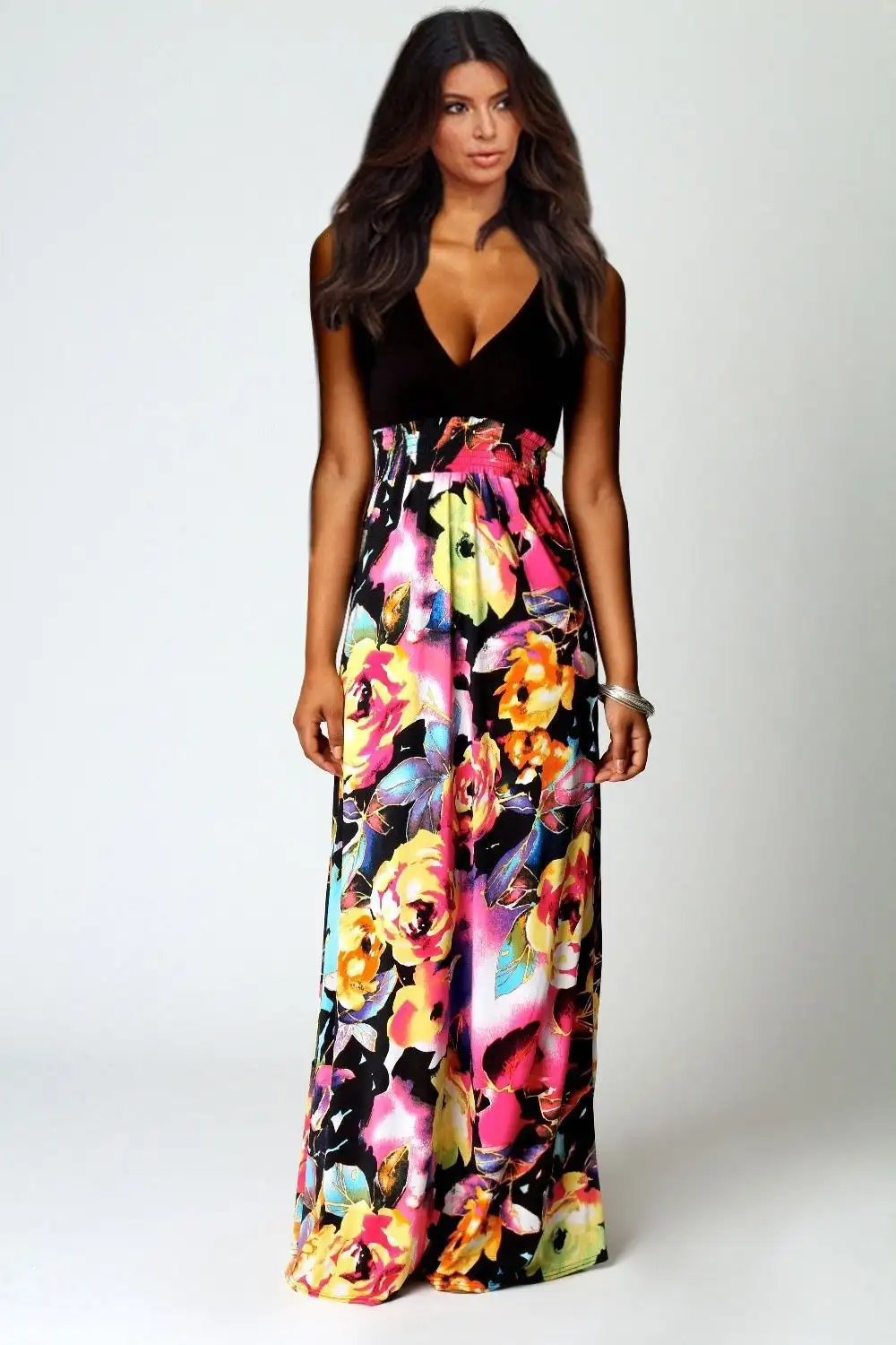 Sleeveless Printed Slim Fitting Dress