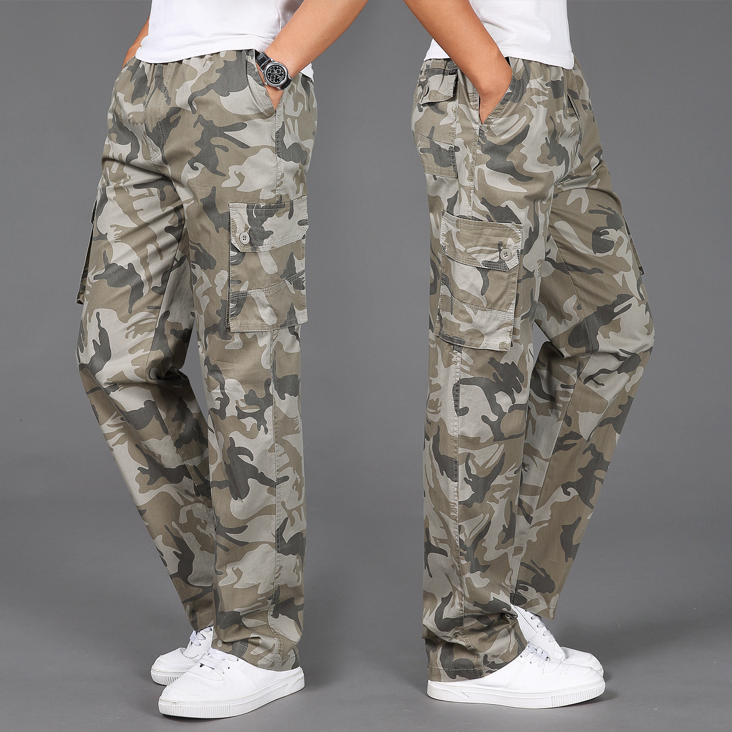Camouflage Trousers Outdoor Multi-pocket Casual Loose Men's Trousers