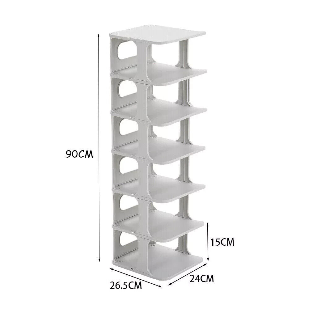 7 Tier Home Organiser Footwear Stand Shoe Rack Tall Storage Shelf Unit Cabinet — image 6