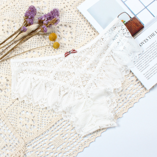 Lace Bow Knot Crossover Women's Briefs White - Shop at LoveMi