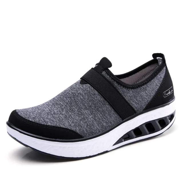 Women's Shoes, Large size, Thick soled, Increased Rocker Shoes, Breathable Black - Shop at LoveMi