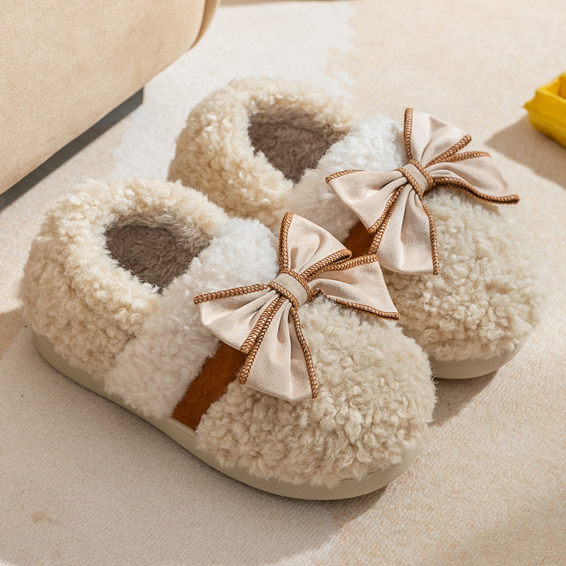 Title 6, Home Indoor Warm Non-slip Dormitory Bow Slippers