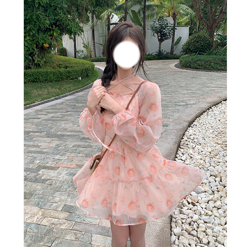 Floral Long-Sleeve Midi Dress, picture 5 of 5