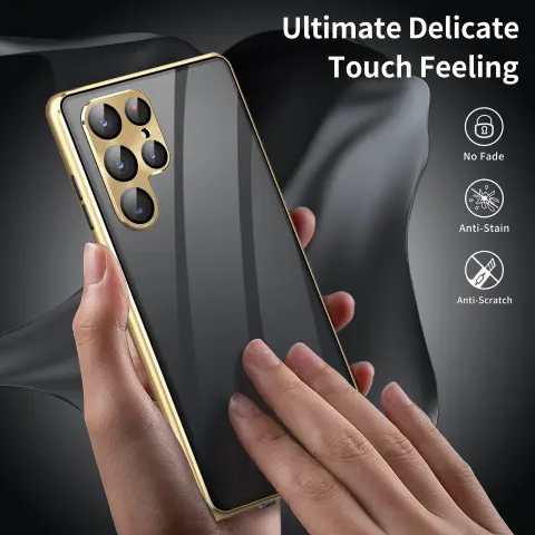 Applicable to S23Ultra Peep-proof S23Plus Metal S22 Phone Case
