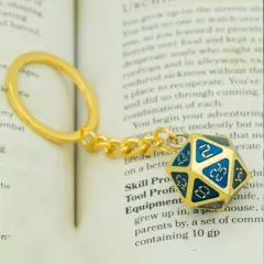 Home Simple Dice Shaped Geometric Keychain - Blue - View 1