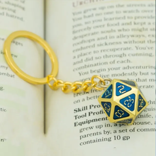Home Simple Dice Shaped Geometric Keychain Blue - Shop at LoveMi