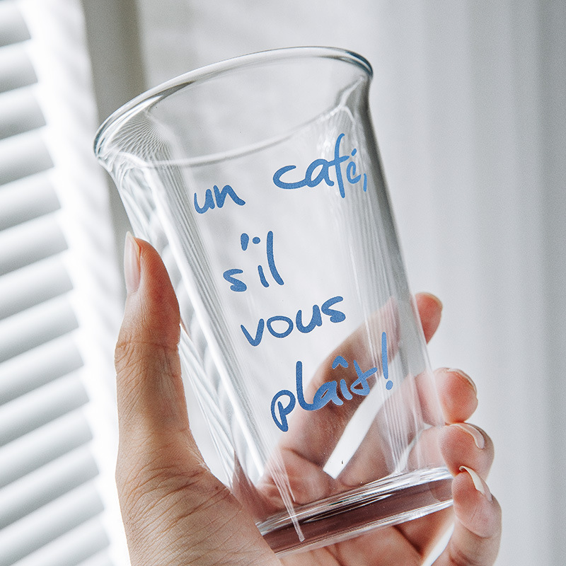 Solid Color Glass Coffee Milk Tea Breakfast Cup