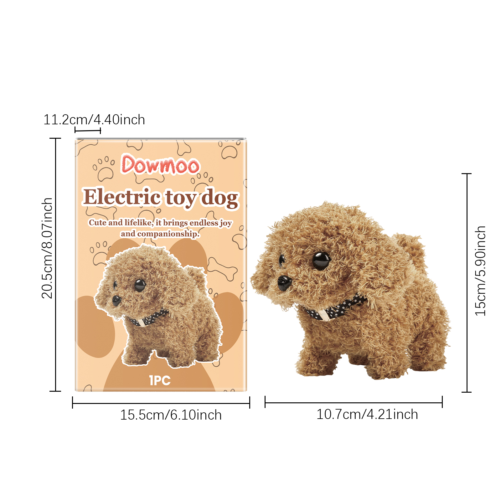Cute Electric Plush Toy Dog, Interactive Realistic Puppy Toy For Kids thumbnail 7