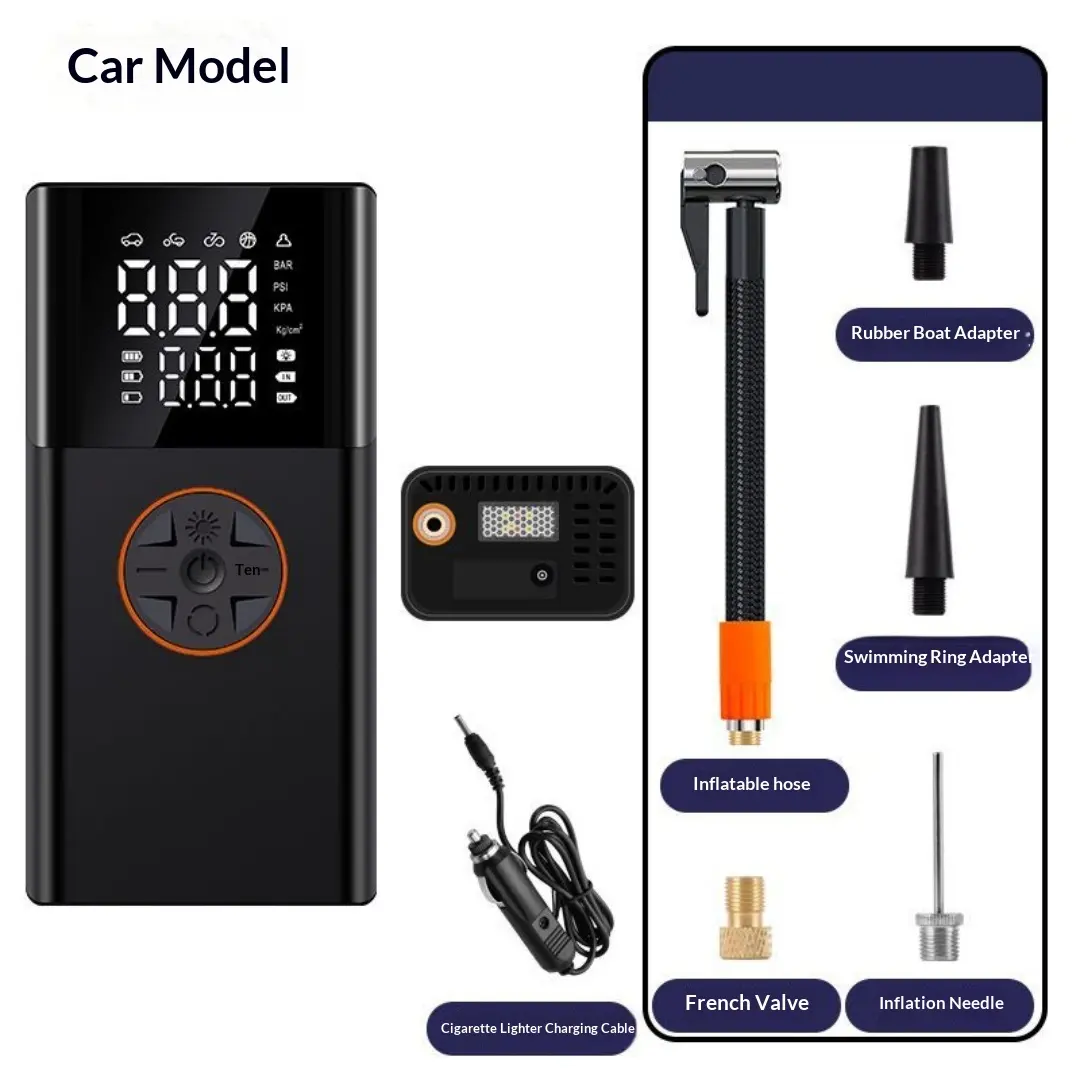 Cordless Car Inflator, Portable, Digital Display, Electric