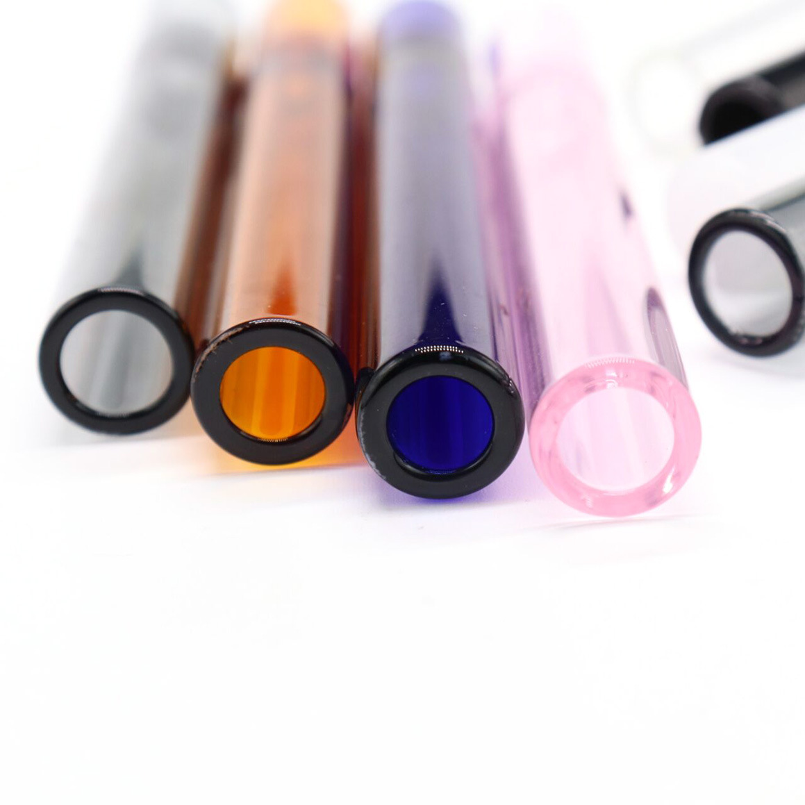 Telescopic Smoke Pipe Clear Straight Glass Suction Nozzle - Image 8