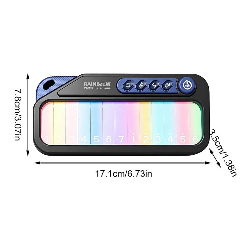 Children Touch Screen Electronic Piano Music Toy With Colour Light — image 11