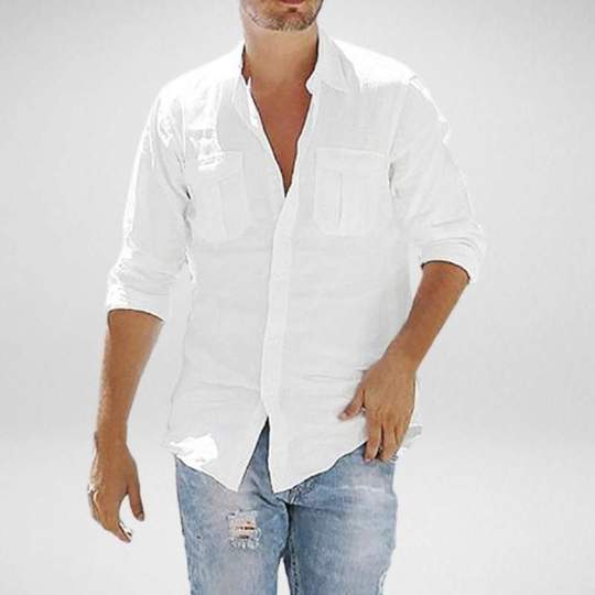 Long Sleeve Fashion Urban Lapel Men's Shirt