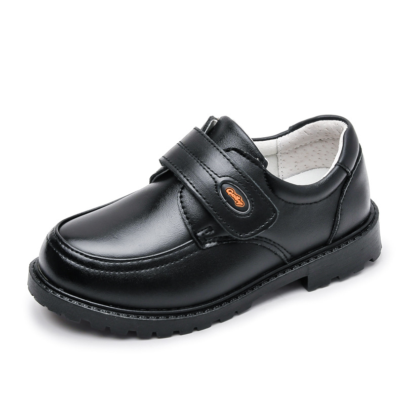 Boys Black Leather Toe Top Layer Cowhide British Soft Sole — foto 3
