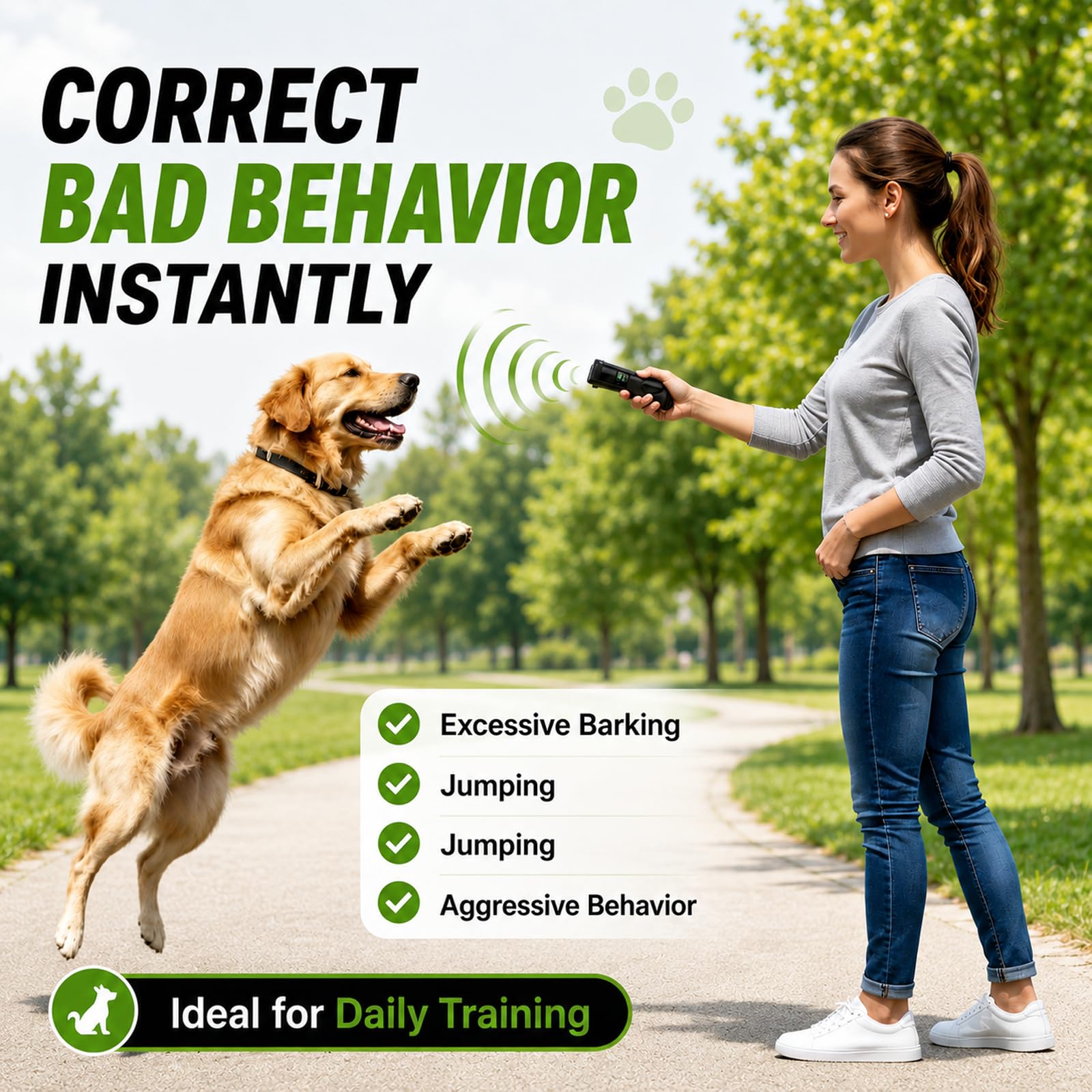 Trainer Ultrasonic For Dogs, Anti Barking Device For Dogs, 32 Ft Range Barks No More, Dog Training Device Safe & Rechargeable For Indoor &Outdoor — foto 5