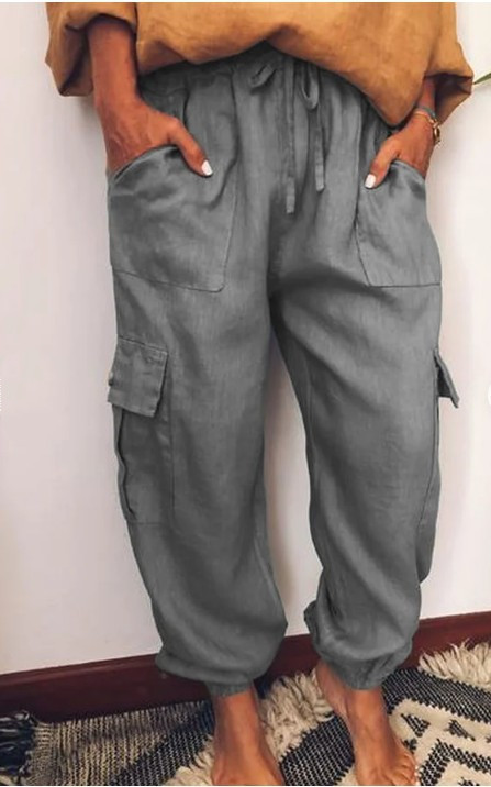 Women's Casual Pants With Multiple Pockets