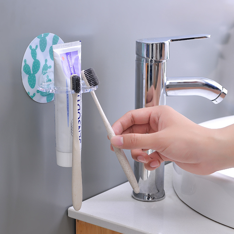 Wall-mounted Disc Multi-slot Toothbrush Rack