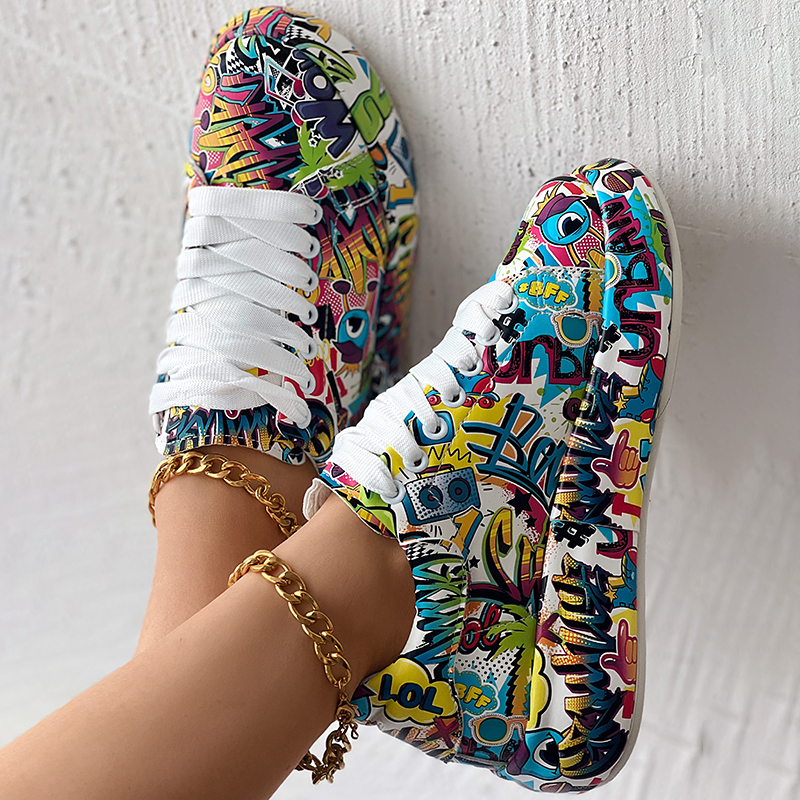 thick-sole lace-up sneakers