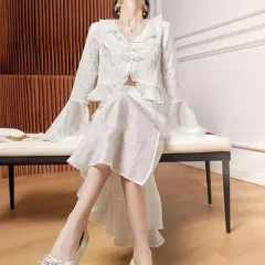 New High Sense Shirt Top And Skirt Two-piece Suit - Top And Skirt - View 1