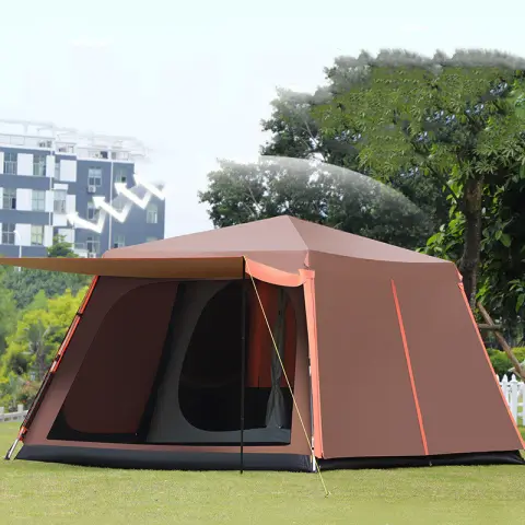 Outdoor Fully Automatic Aluminum Pole 3-4-5-8 People Double-layer Thickening