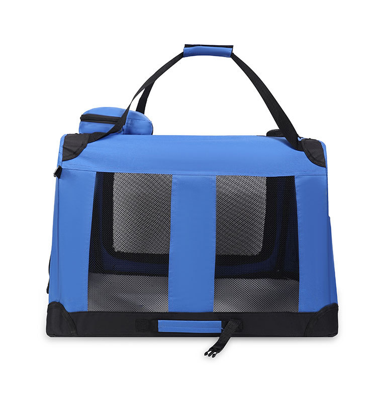 Caisse souple pliante pour chien à 3 portes avec sac de transport et lit en polaire – Image 9