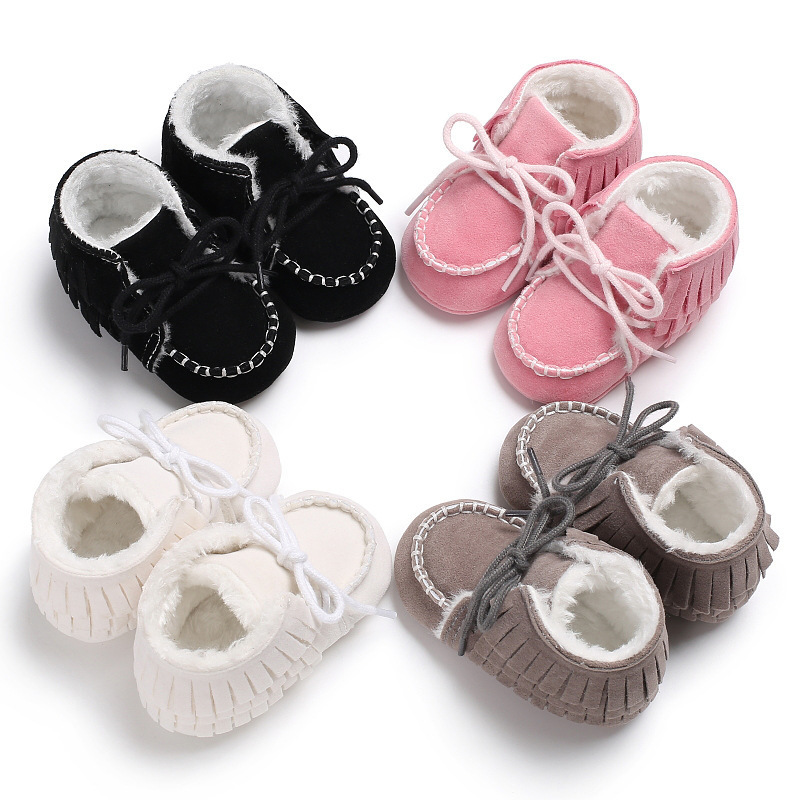 Toddler Shoes Tassel Soft Sole Solid Color Casual