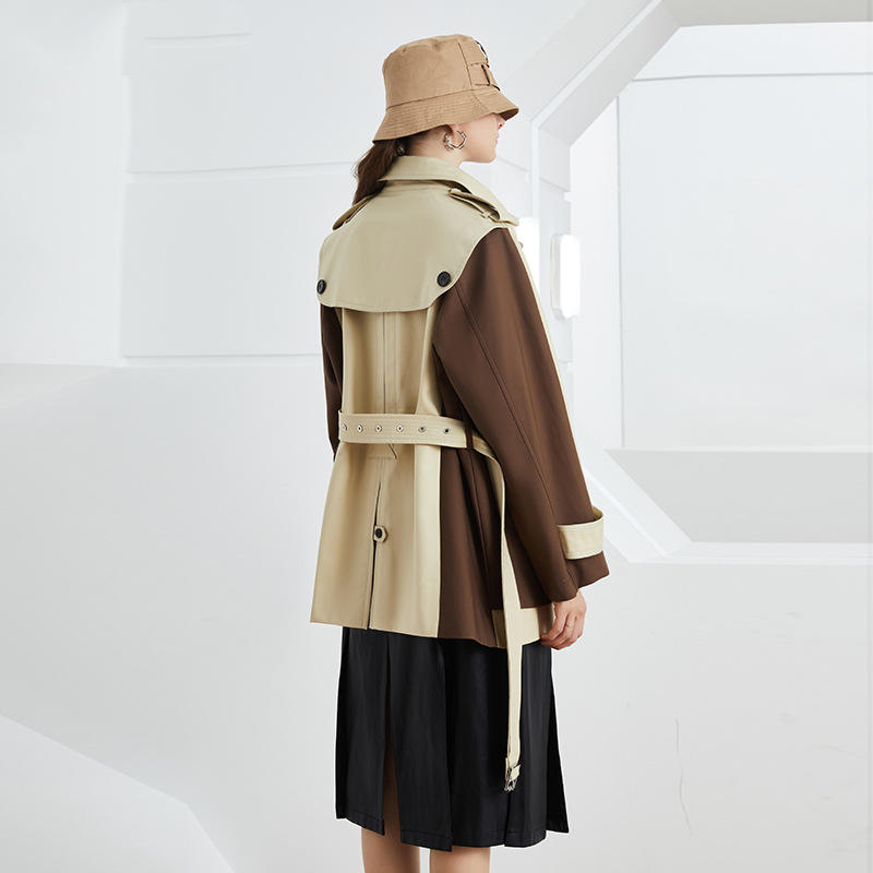 Women's Anti-wrinkle Waterproof And Windproof Mid-length Trench Coat