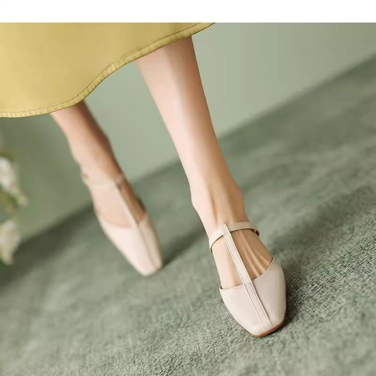 Women's French vintage sandals styled with summer outfit – vacation resort look