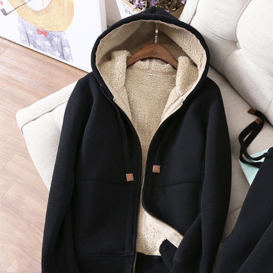 Two Winter Suit Women's Hooded Cardigan Sweater And Thin Casual Pants - Image 4