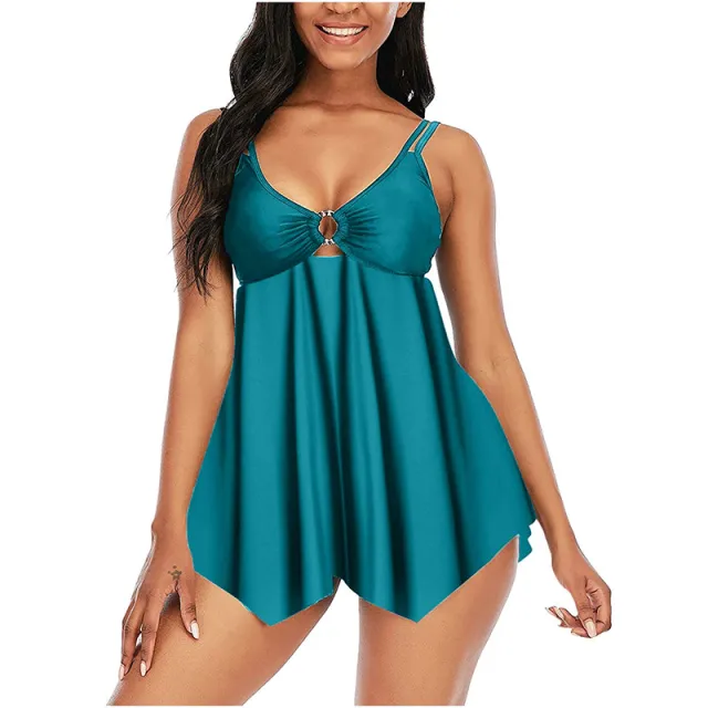 European And American Swimsuit Women Retro Cover Belly Slimming Split Large Size Swimsuit 18 Style Xl - Shop at LoveMi