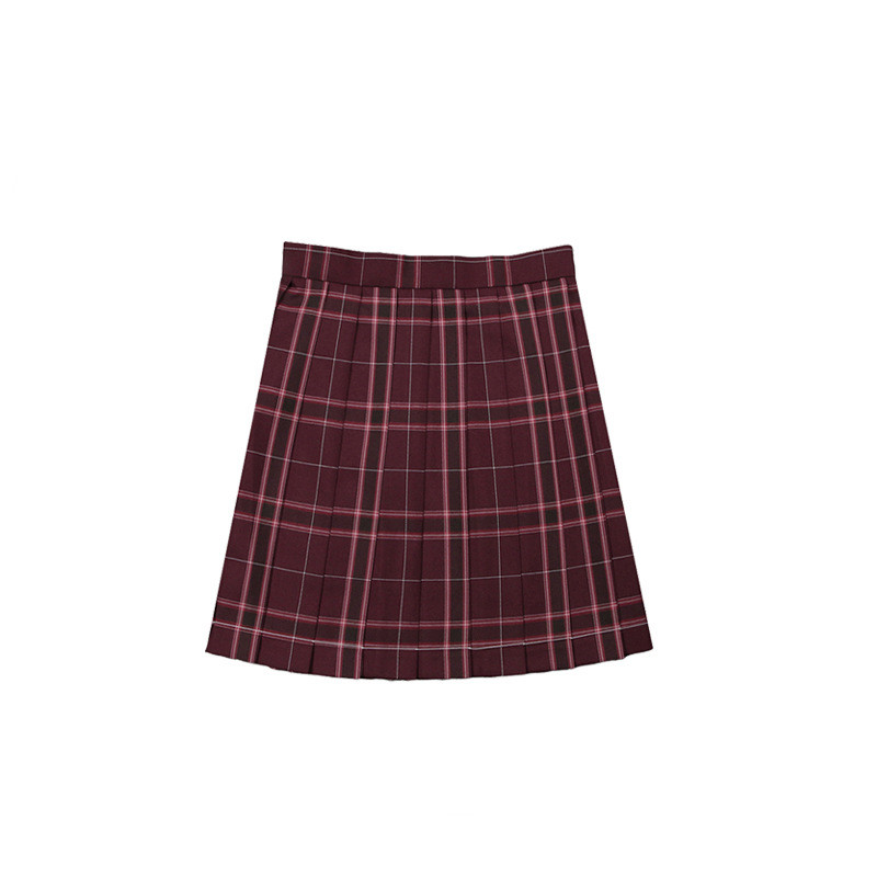 Women's Fashion High Waist Plaid Pleated Skirt Uniform Suit