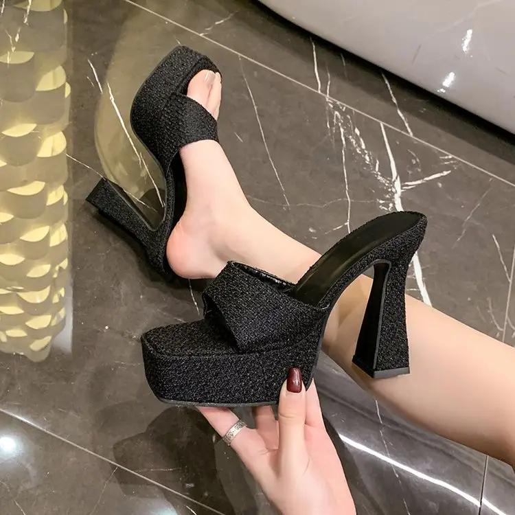 Women's High Heel Slide Sandals