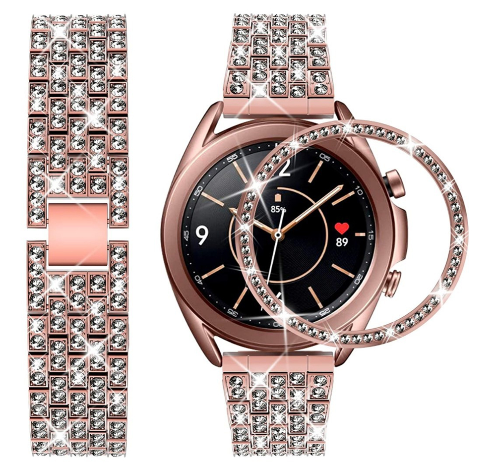 Diamond bezel rose gold