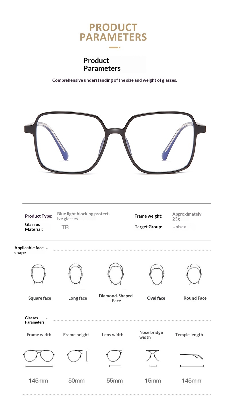 Lijia Korean Version Large Frame Anti Blue Light Goggles, Internet Famous, Same Type Of Goggles 1542