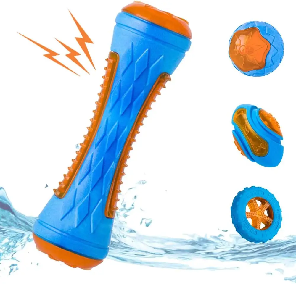 Dog Squeaky Toys Pool Floating for Interactive Fetch Play