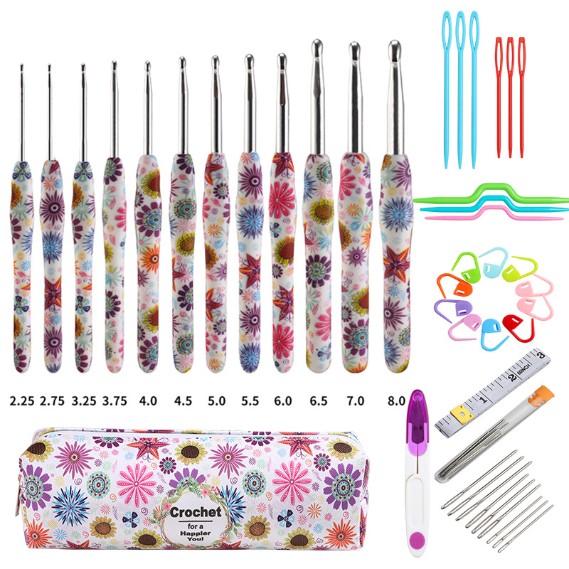 Title 5, Soft Handle Printing Crochet Hook Set