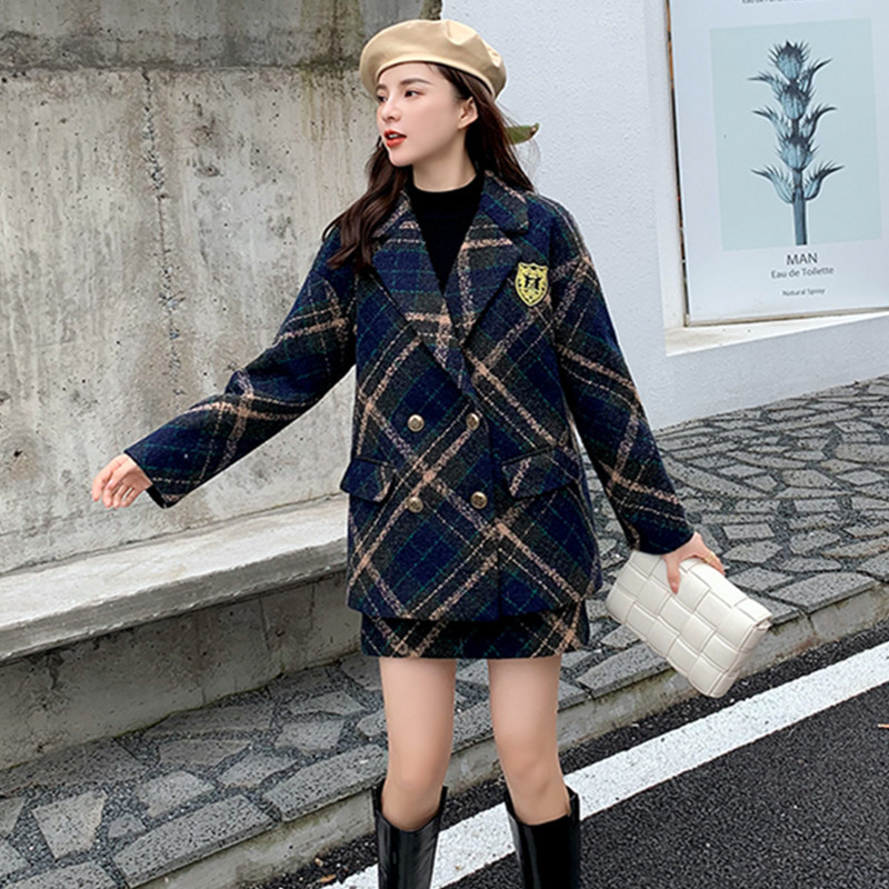 Age-reducing Fashion Woolen Temperament Small Fragrant Milk Suit