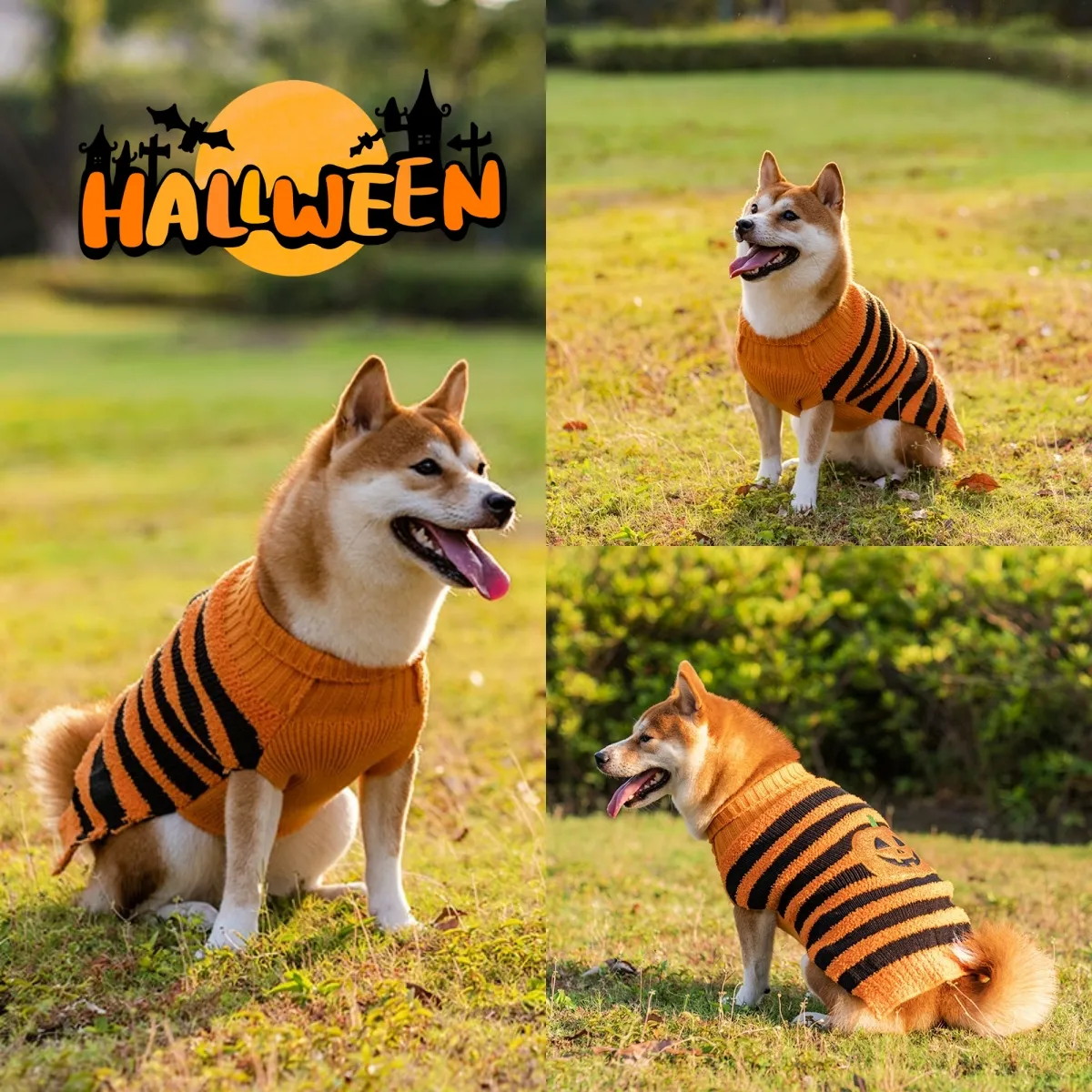 Halloween Dog Sweaters Pet Costume Teddy Warm