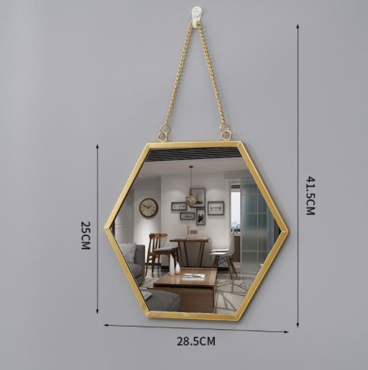 Round Wrought Iron Wall Mirror, picture 7 of 8