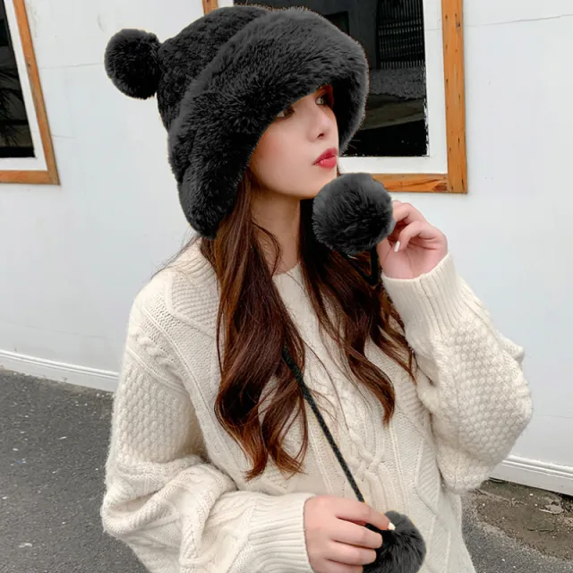 Autumn And Winter Ladies New Korean Style Knitted Wool Hat Black - Shop at LoveMi