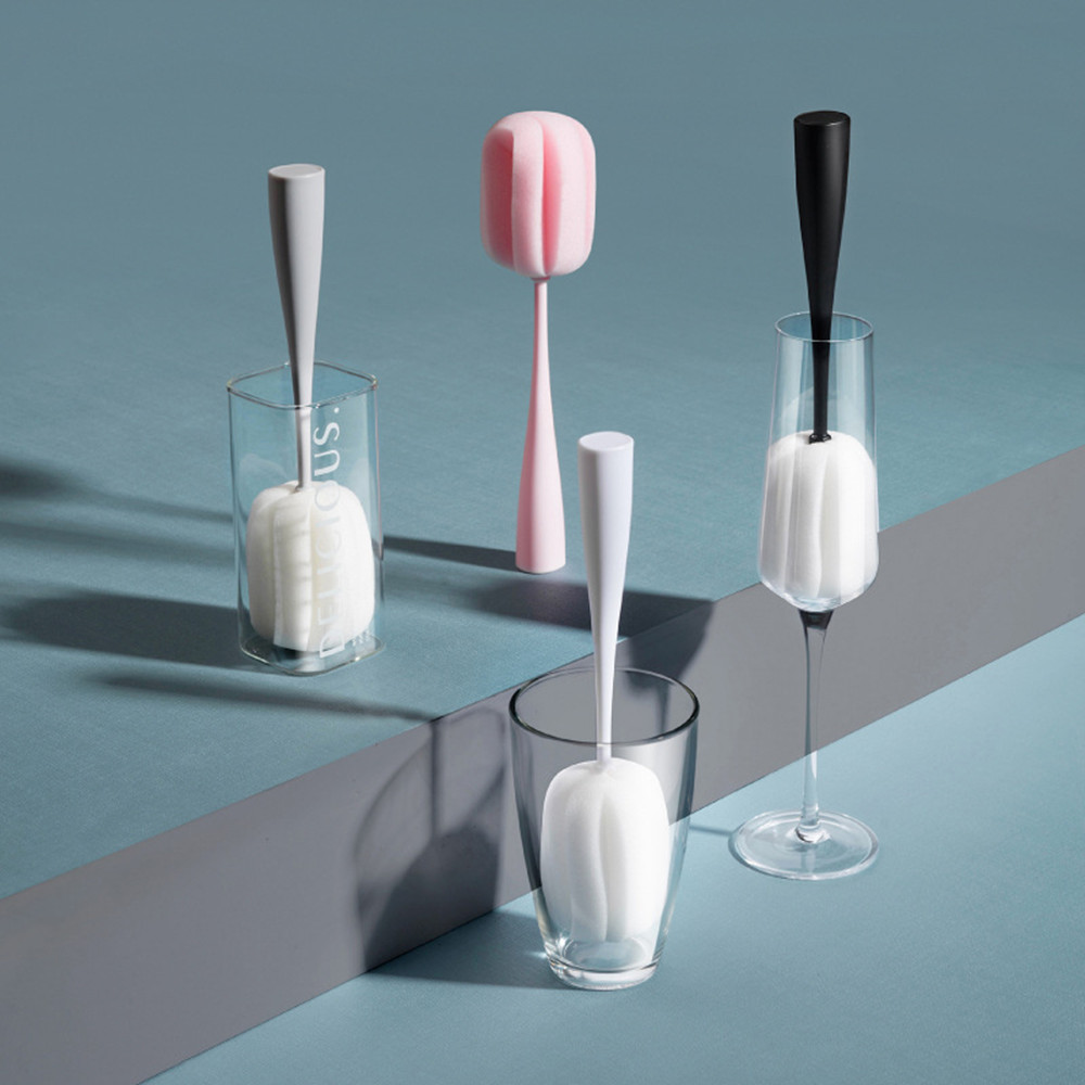 Vertical Long Handle Cup Brush Insulation Cup Sponge Cleaning