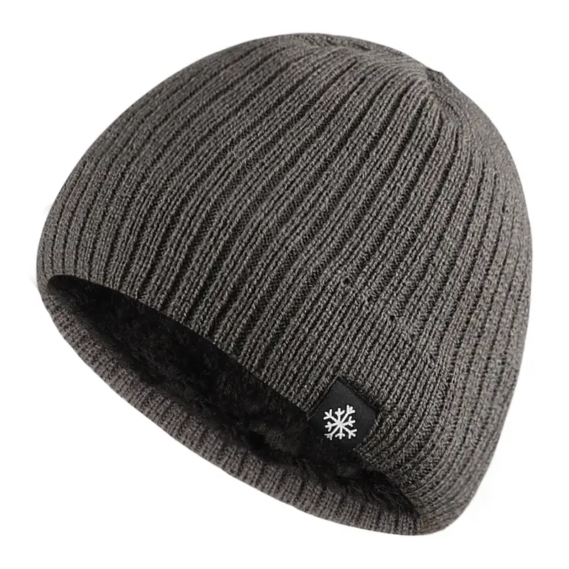 Men's Hat Snowflake Label Wool Outdoor Thickening