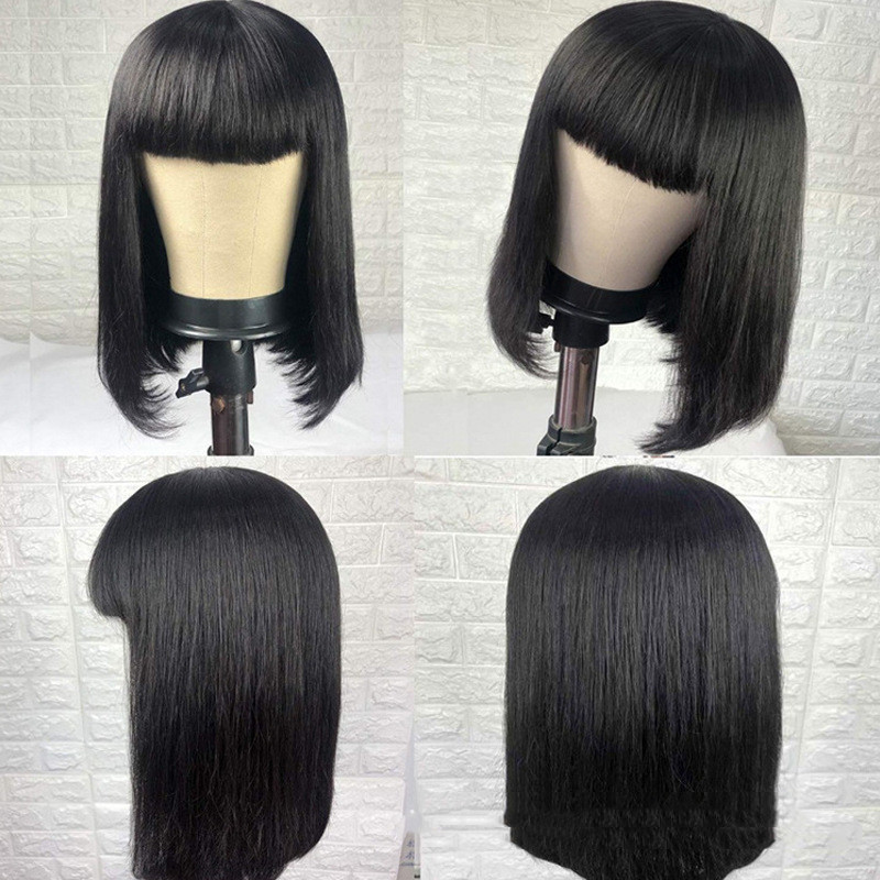 European And American Wigs With Bangs And Real Hair — foto 2