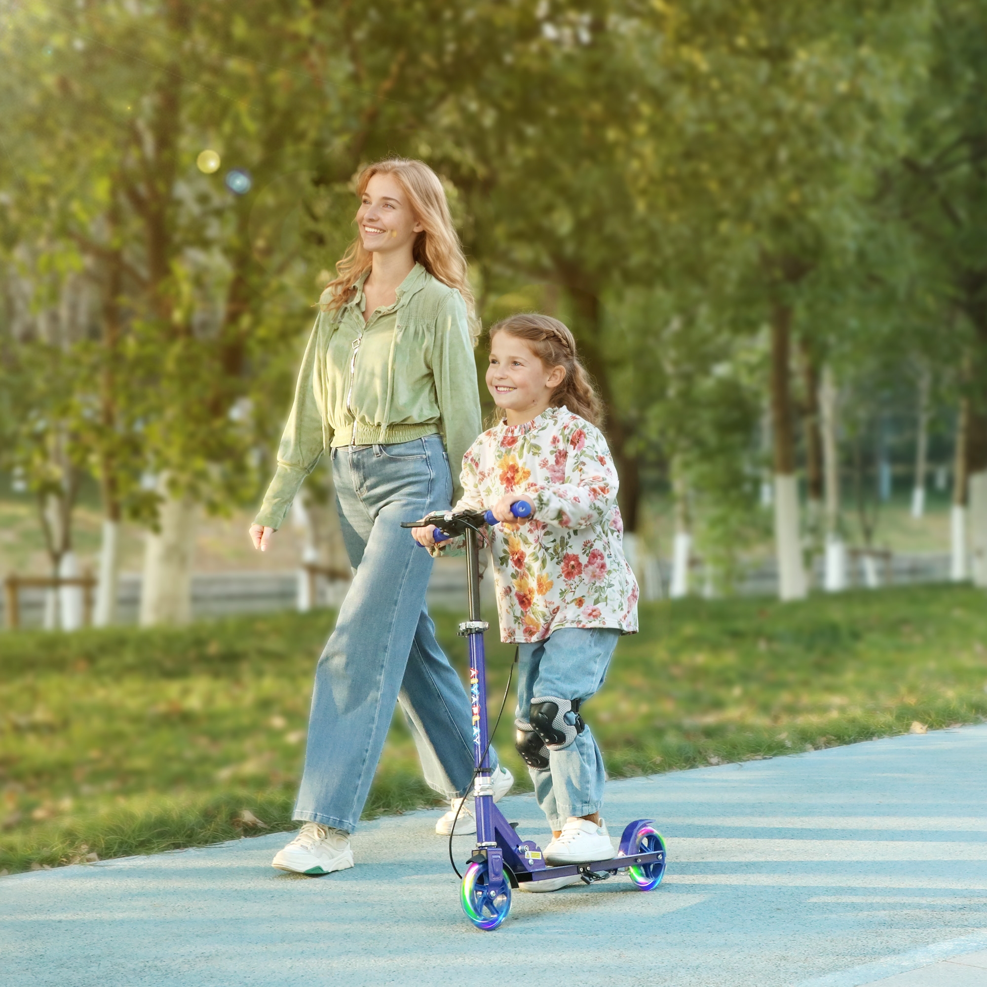 Scooter Suitable For Children Aged 3-8, With Adjustable Handlebars, Two — image 7