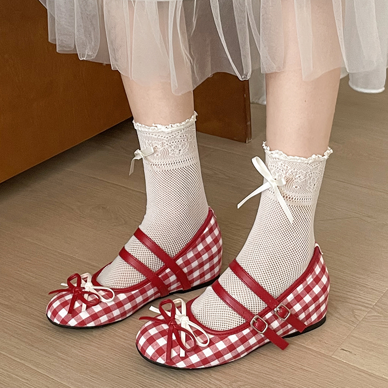 Two-Strap Mary Jane Flats