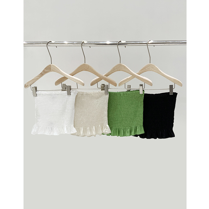 Women's Solid Color Anti-glare Vest Spring New Tube Top All-match Wrap Chest