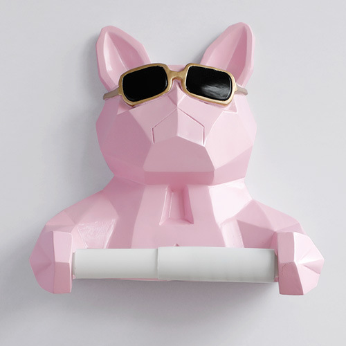 Creative Toilet Paper Holder Free Punch Cartoon Roll Tube Cute Animal Wall Decor - Picture 11 of 15