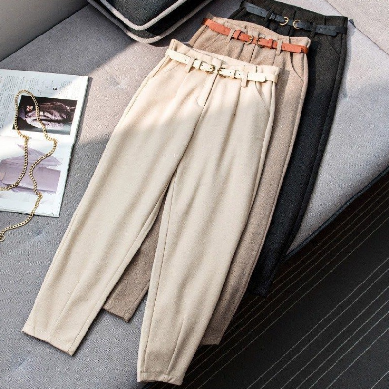 Title 7, Womens Autumn and Winter Woolen Harem Pants wi...